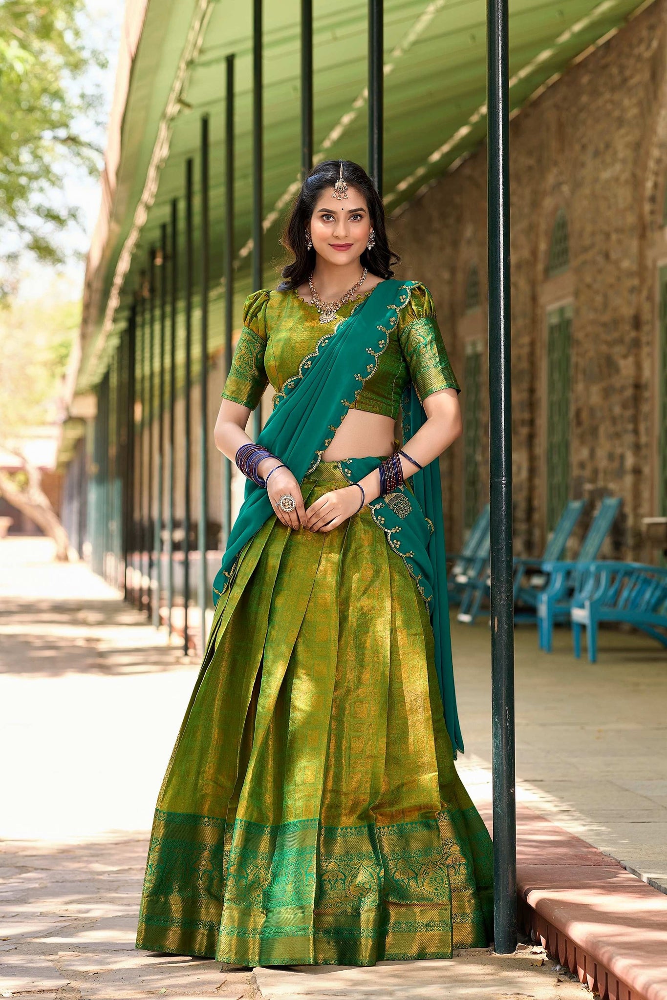 Green Color Lehenga  