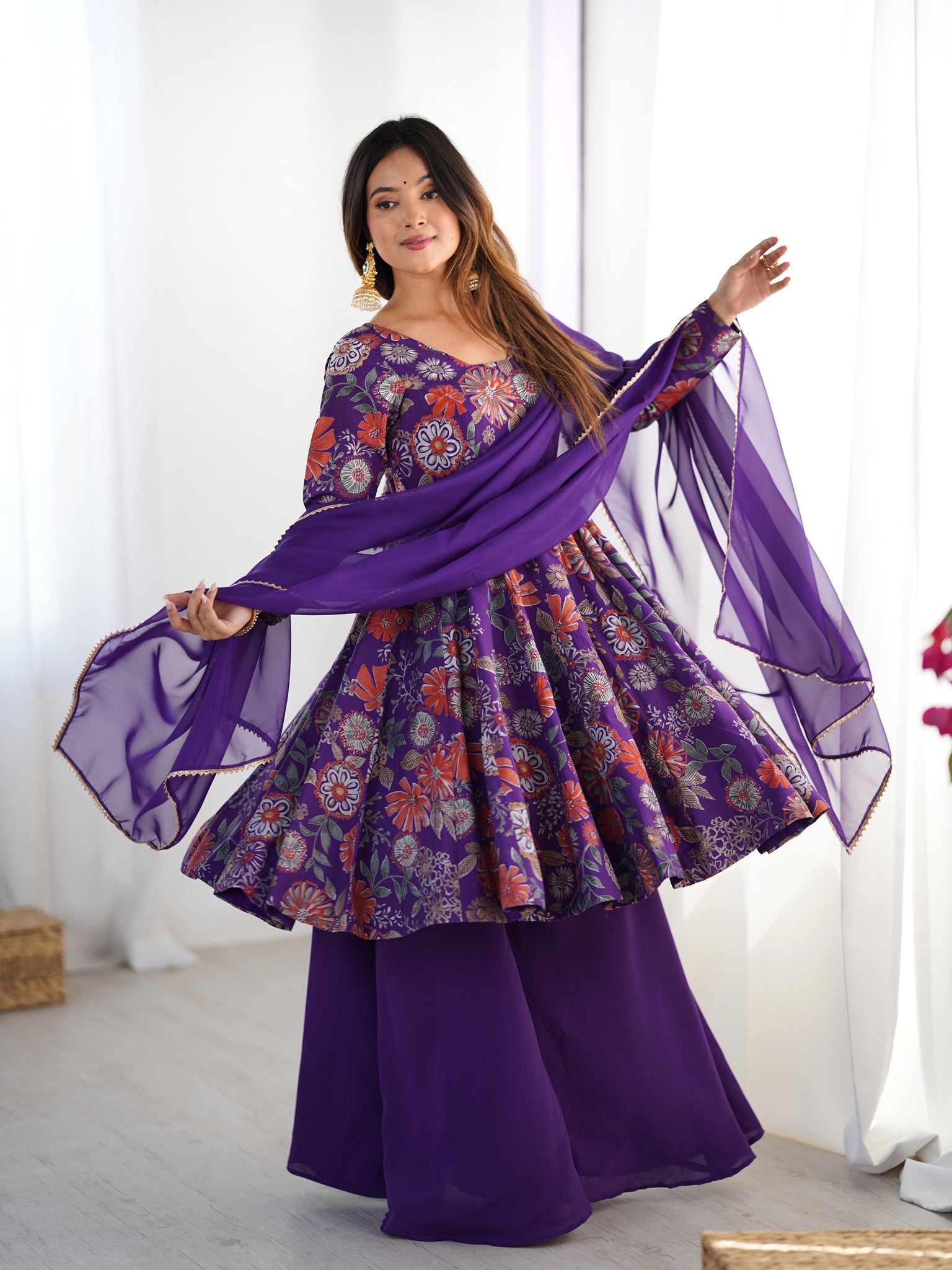 Purple Kediya Suit 