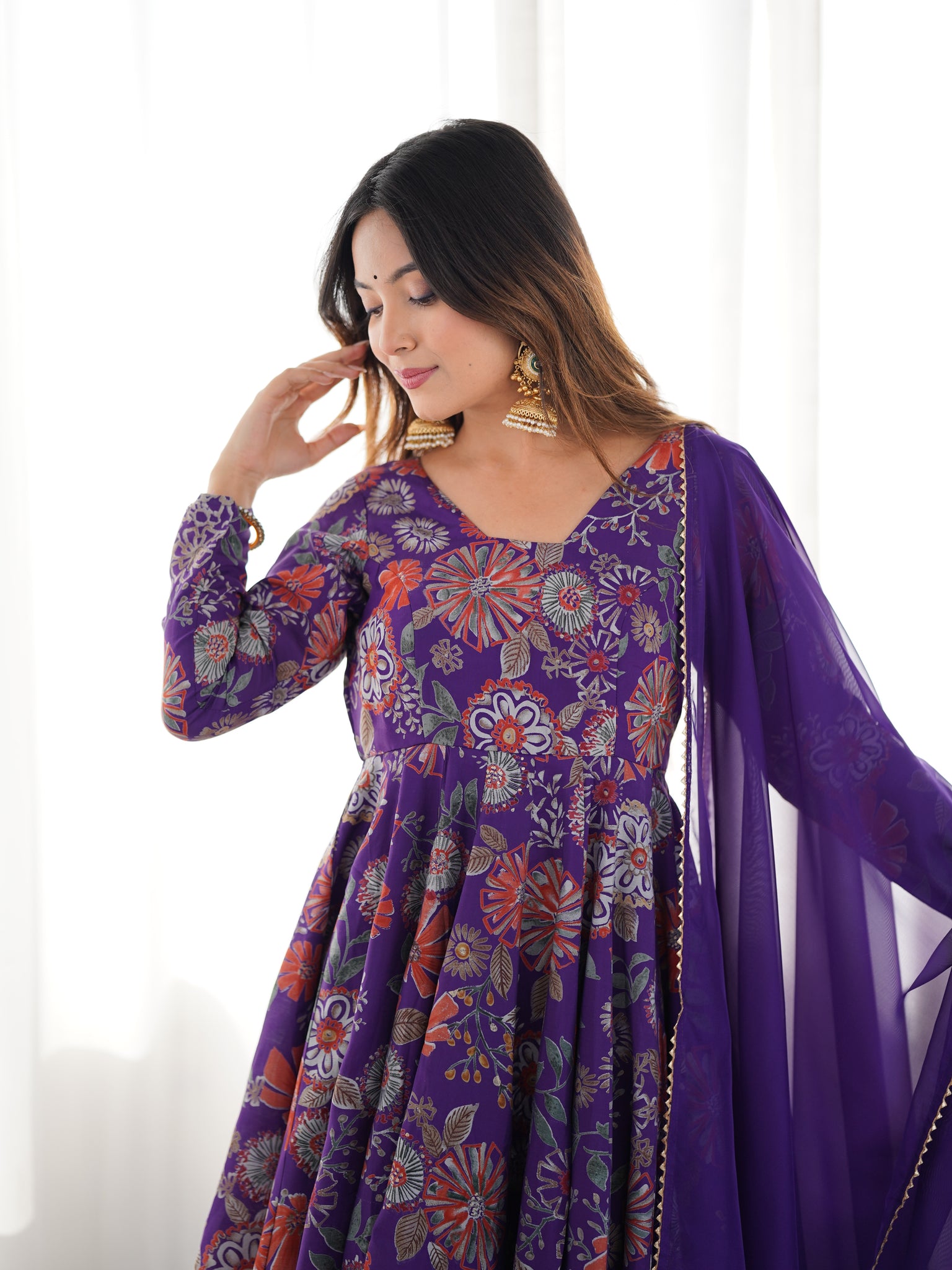 Purple Kediya Suit 