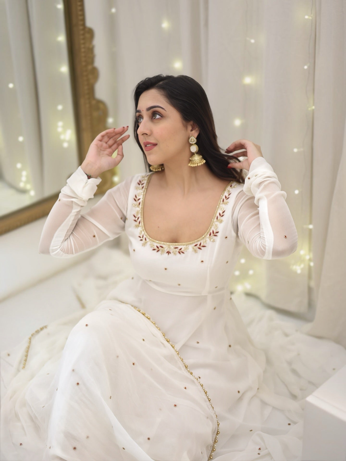 HEAVENLY APSARA ANARKALI SUIT SET OF 3