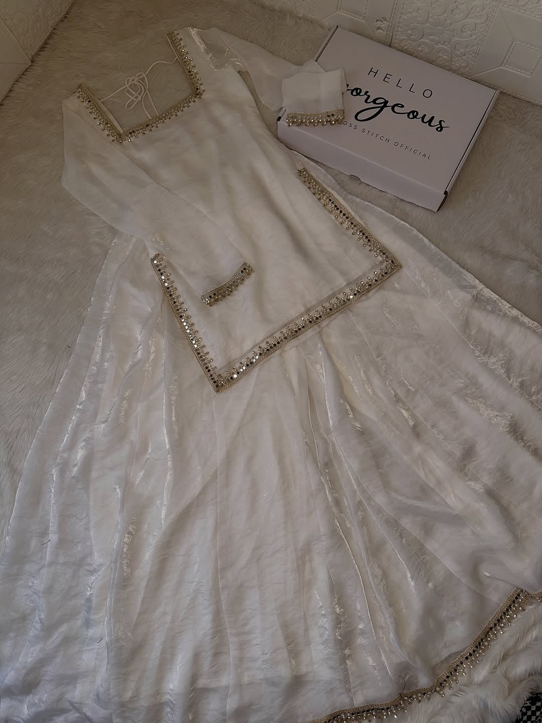 PREMIUM WHITE SHARARA SET FOR FESTIVE & PARTY WEAR