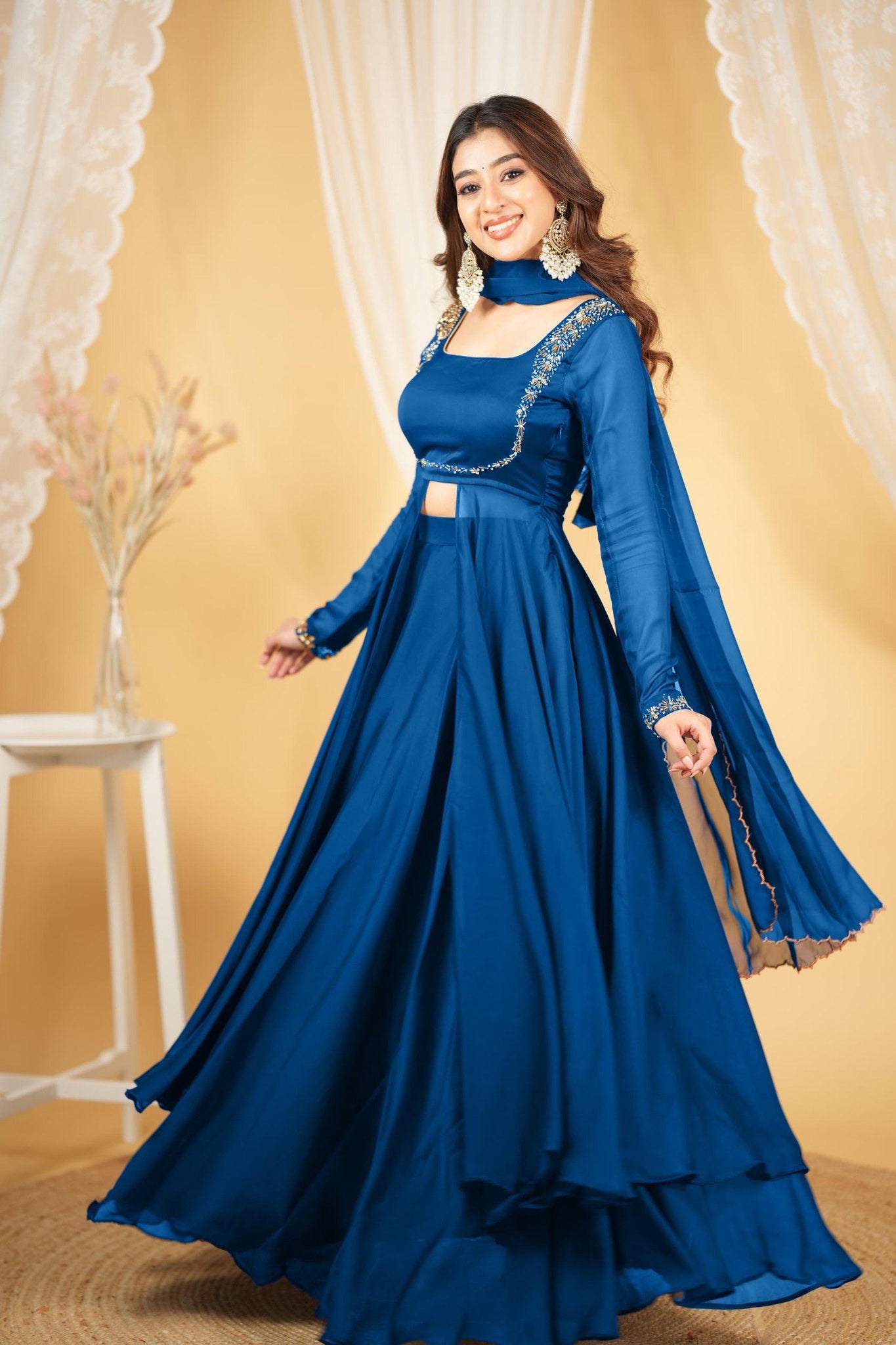 PREMIUM HANDWORK LEHENGA SET IN PURE RANGOLI SILK