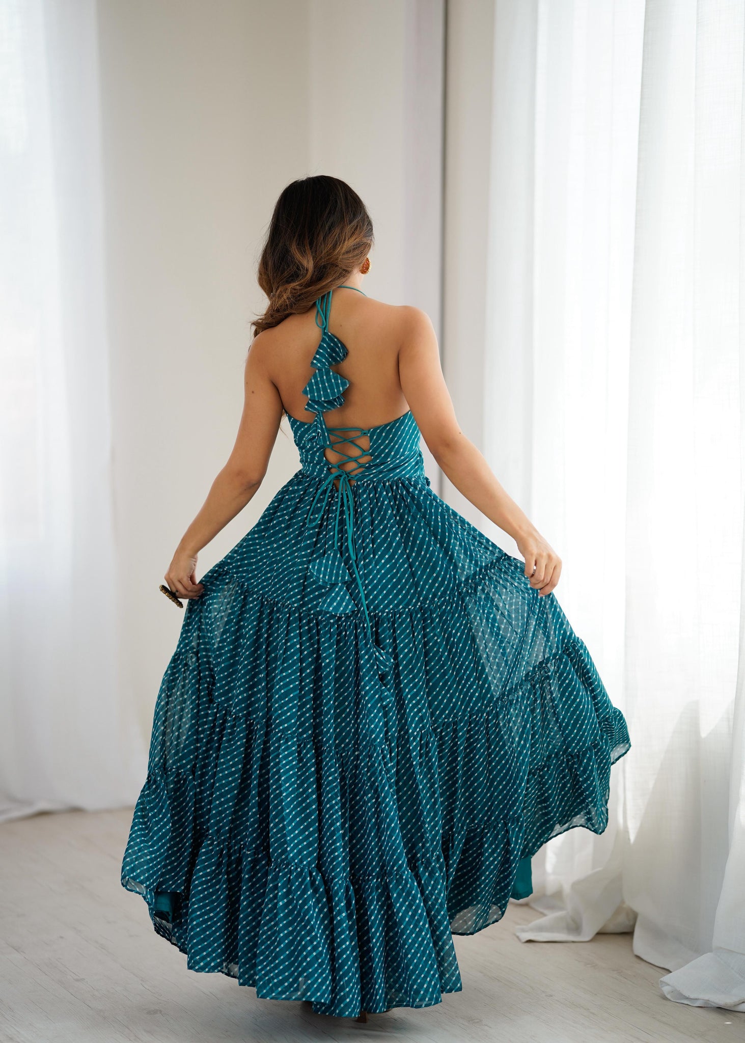 PREMIUM GEORGETTE MAXI WITH DIGITAL PRINT & CHAIN-STITCH WORK