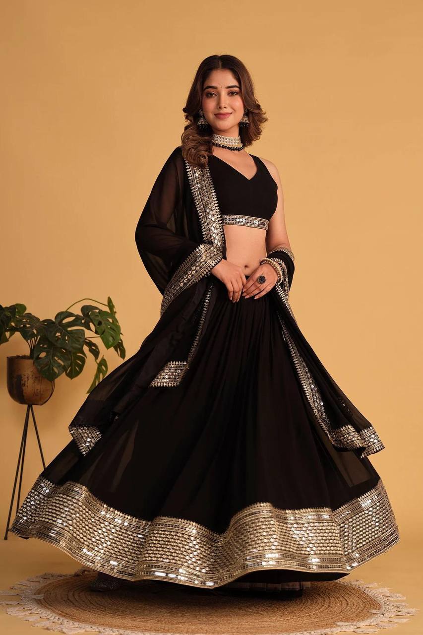 black lehenga