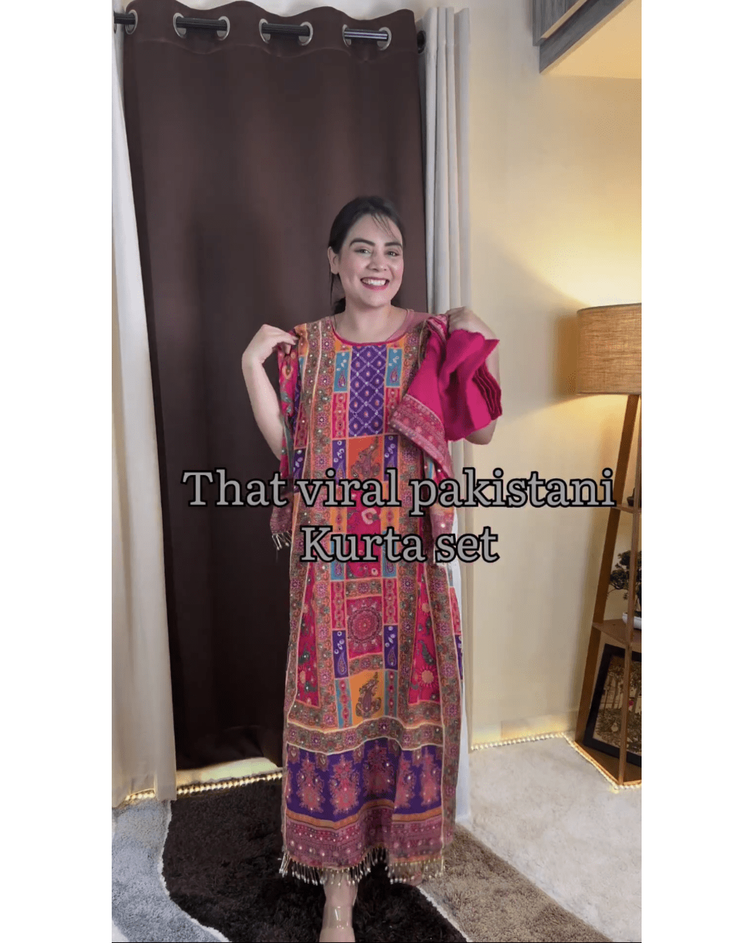 Trendy Multicolor Handwork Pakistani Plazzo Suit
