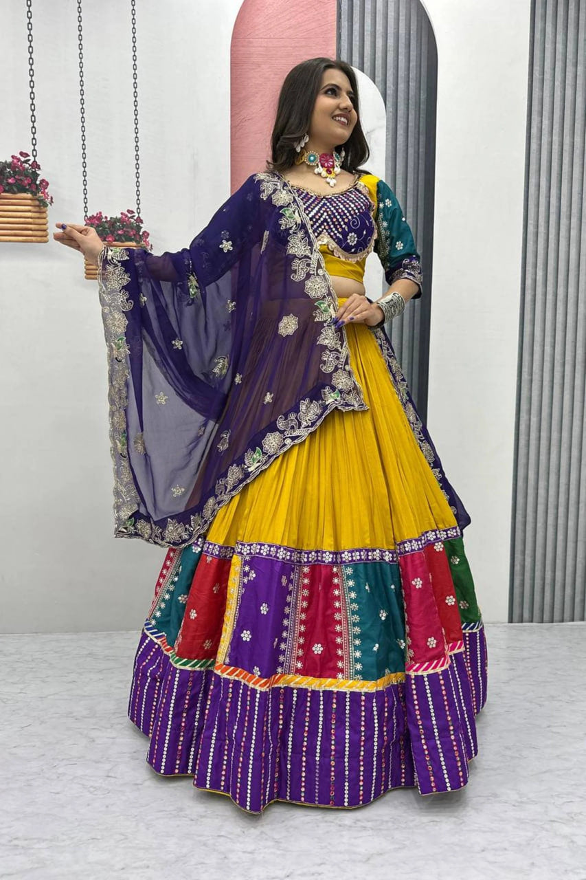 YELLOW TRADITIONAL COTTON CHANIYA CHOLI