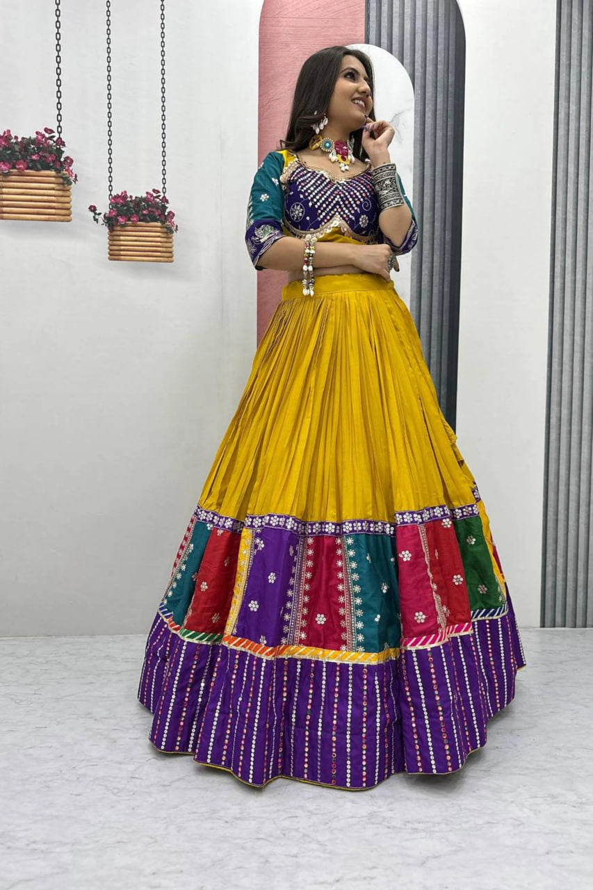 YELLOW TRADITIONAL COTTON CHANIYA CHOLI