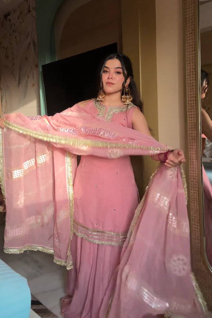 RAKHI SPECIAL TRENDY & COMFORTABLE PINK TABBY SILK KURTA SET OF 3