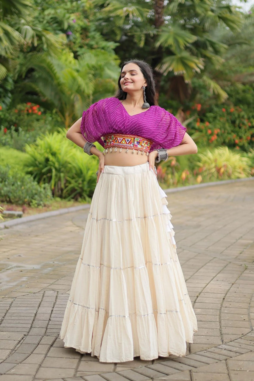 12-METER HUGE FLARED LEHENGA WITH WINE DESIGNER BLOUSE