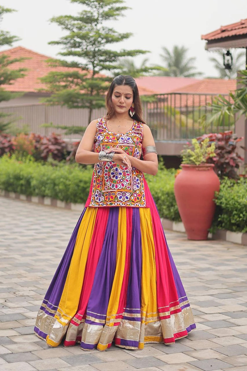 COLORFUL GAMTHI WORK CHANIYA CHOLI