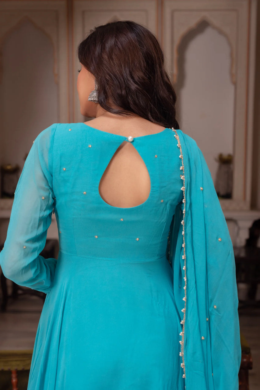 GEORGETTE ANARKALI WITH COTTON LINING – PREMIUM COMFORT & STYLE