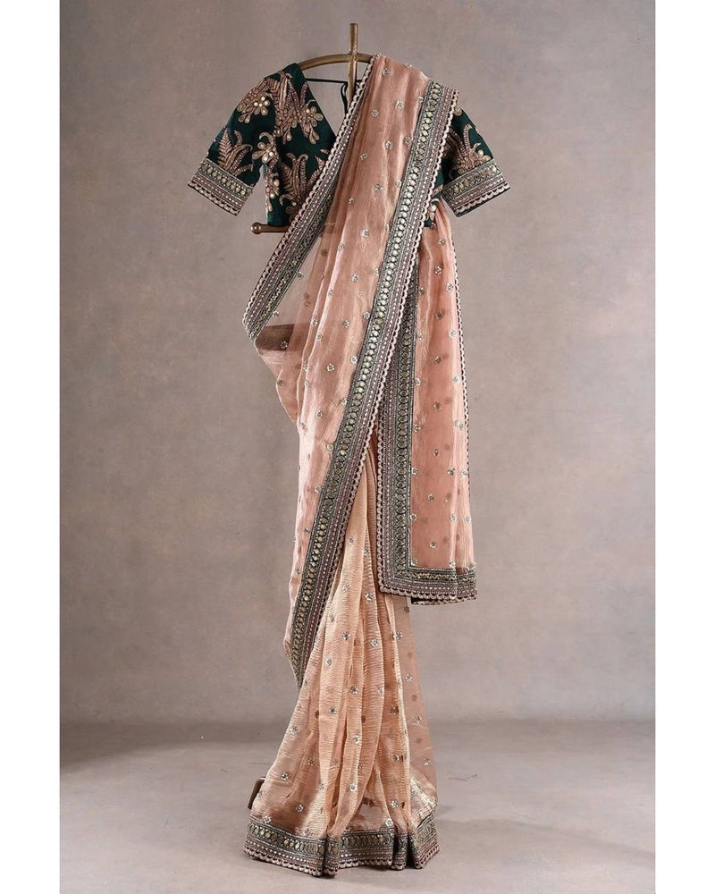 DESIGNER LOOK THREAD & SEQUENCE WORK SAREE 