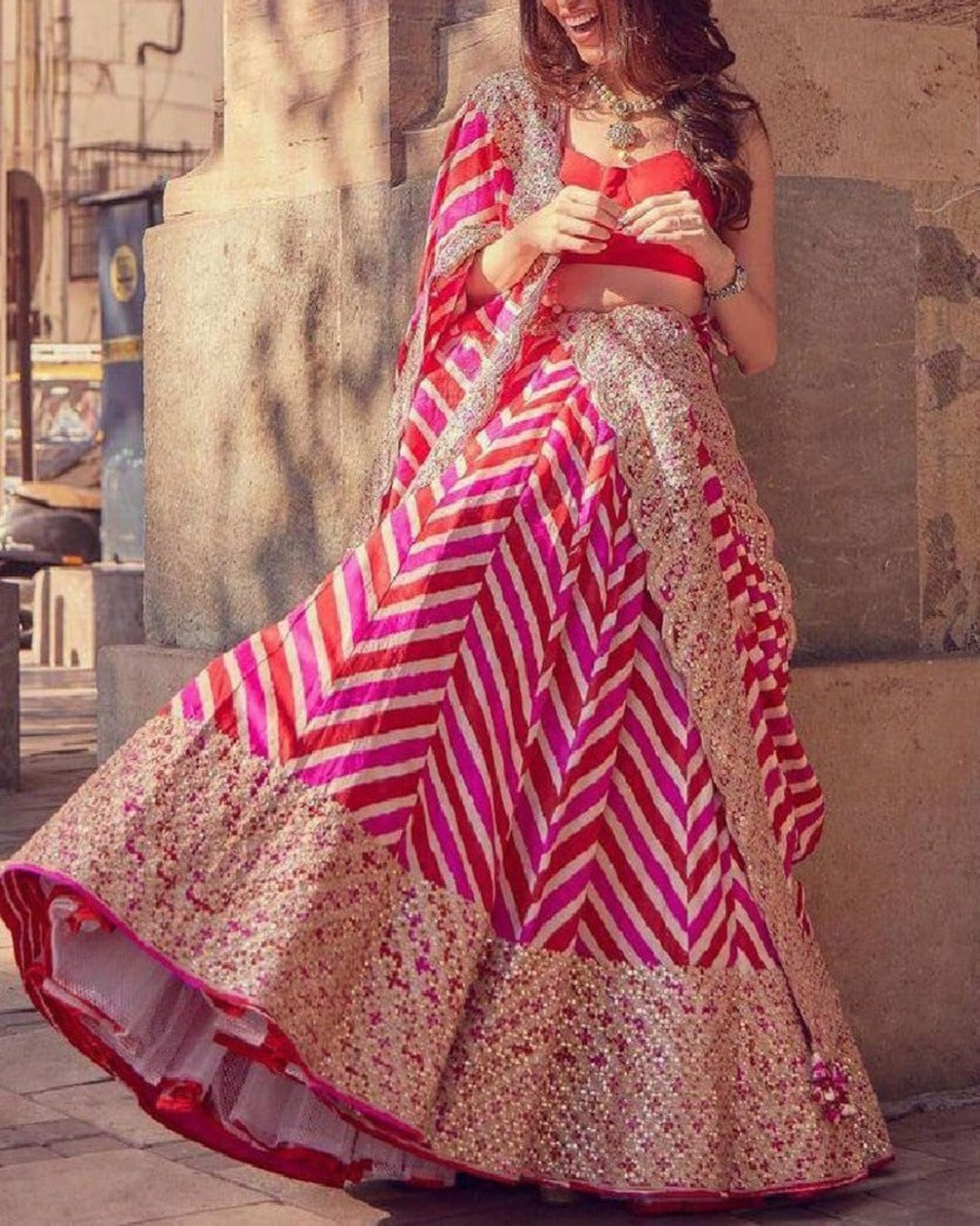 Graceful Pink Color Fantum Silk Base Designer Bridal Lehenga Choli For  Wedding