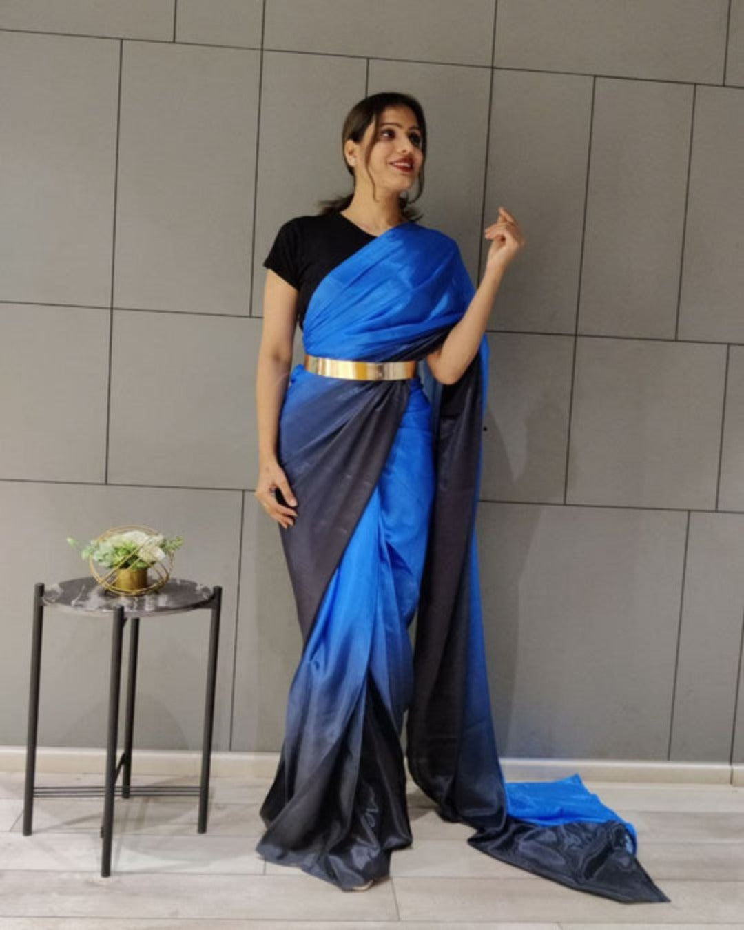 blue saree