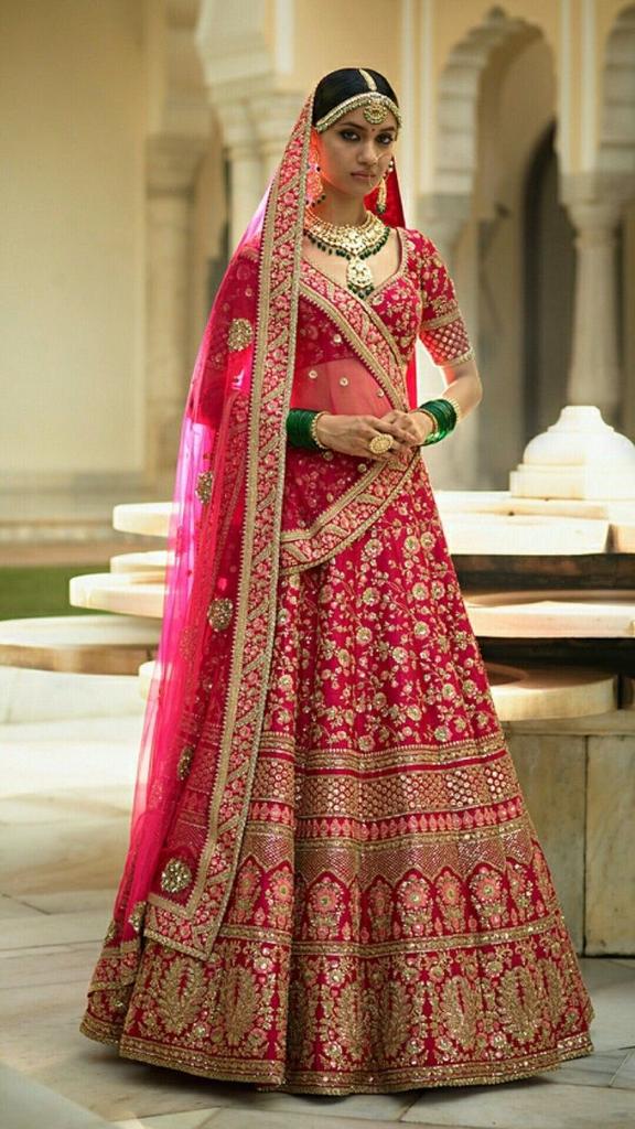Graceful Pink Color Fantum Silk Base Designer Bridal Lehenga Choli For Wedding