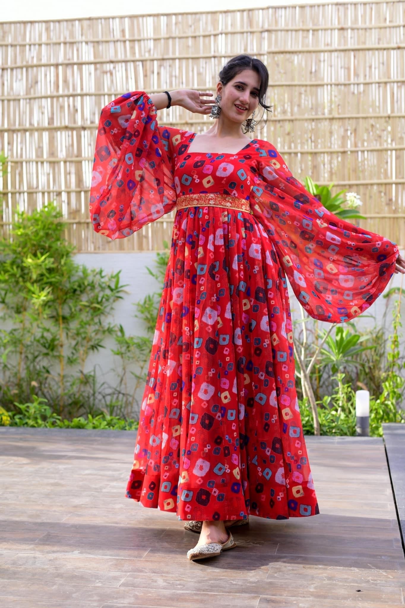 Red wrap maxi dress - ALOFI - Women Designer Dresses
